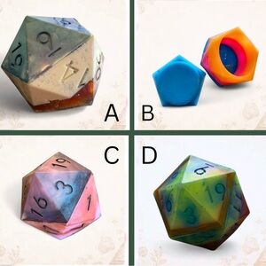 Forged in Chaos – Large Handmade D20 Dice Vault | Arcane Glow Resin RPG Storage